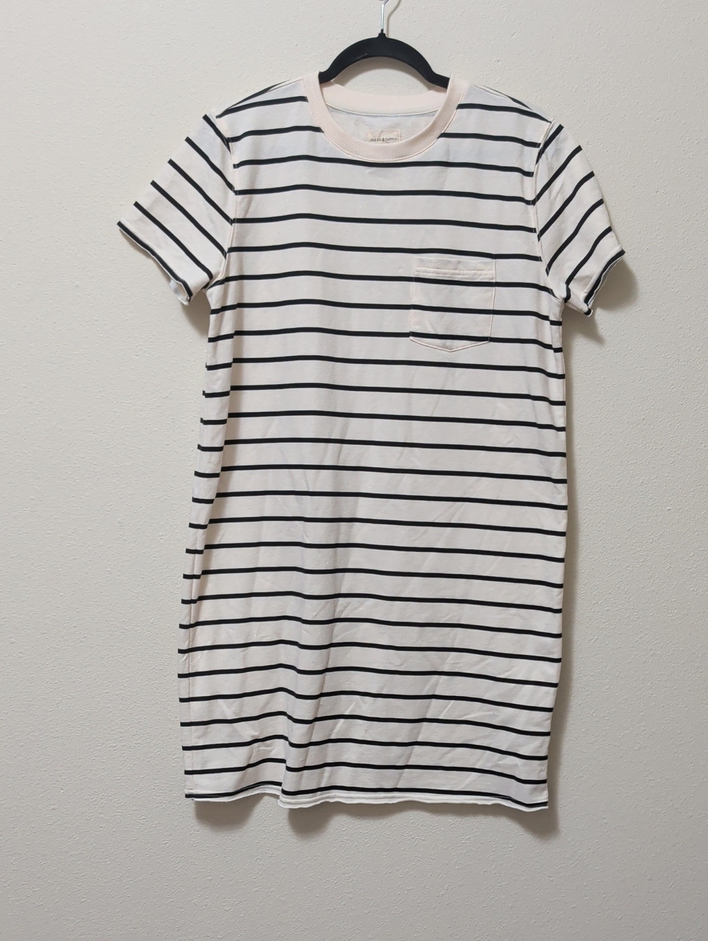 Thread & Supply White and Black Striped Tee Dress